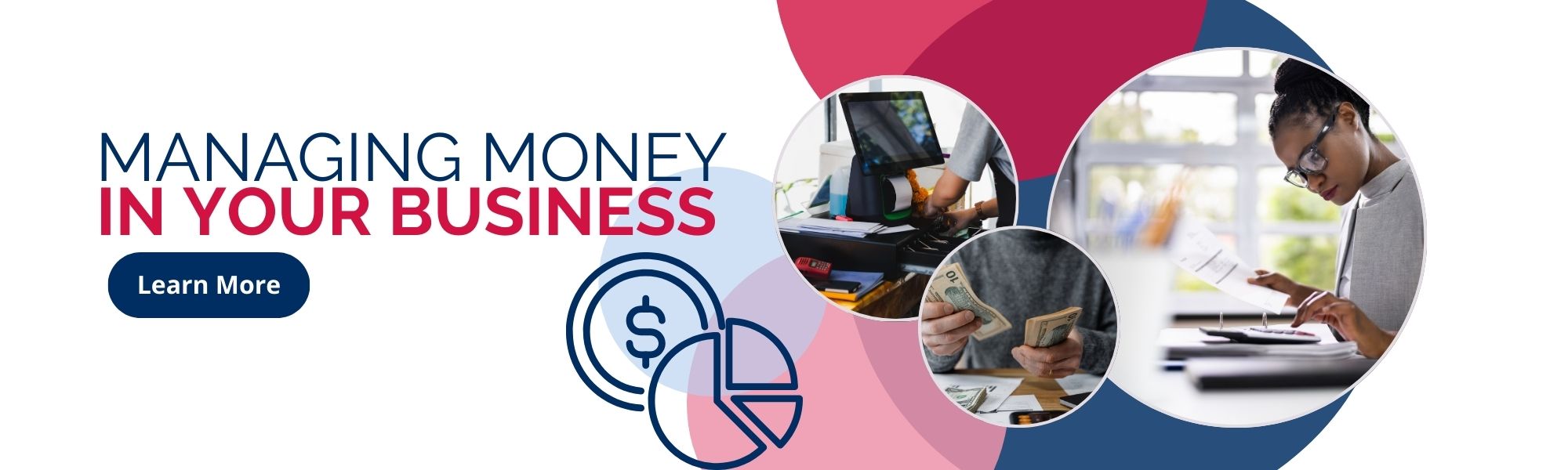 "Managing Money In Your Business" promotional image for the course