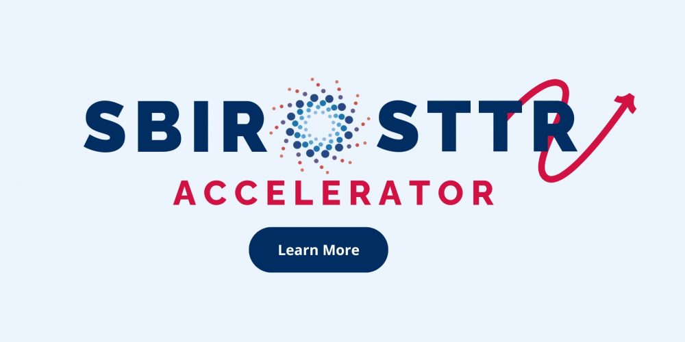 Text promoting the SBIR/STTR Accelerator program