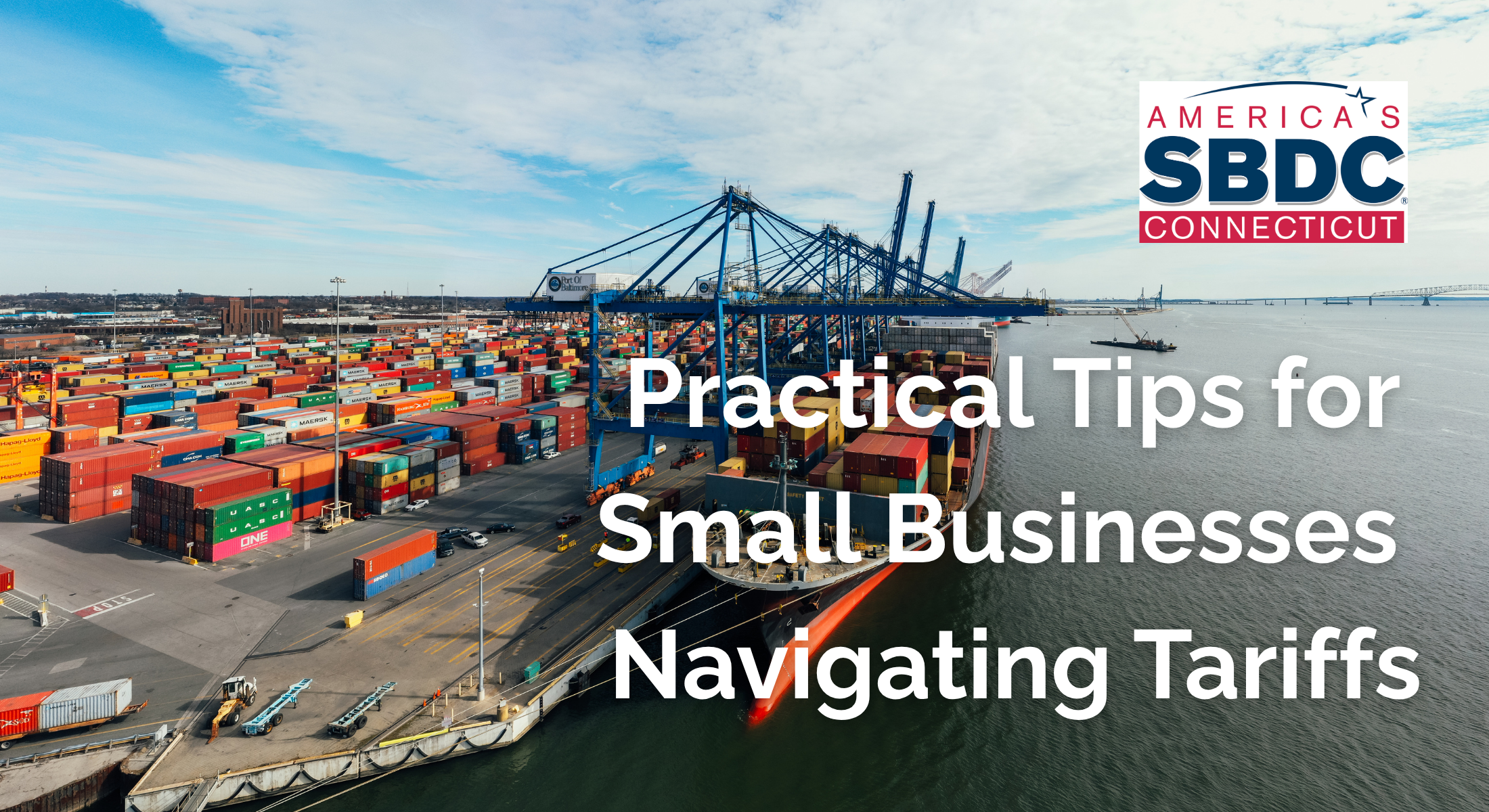 Article title over a picture of a container ship in doc