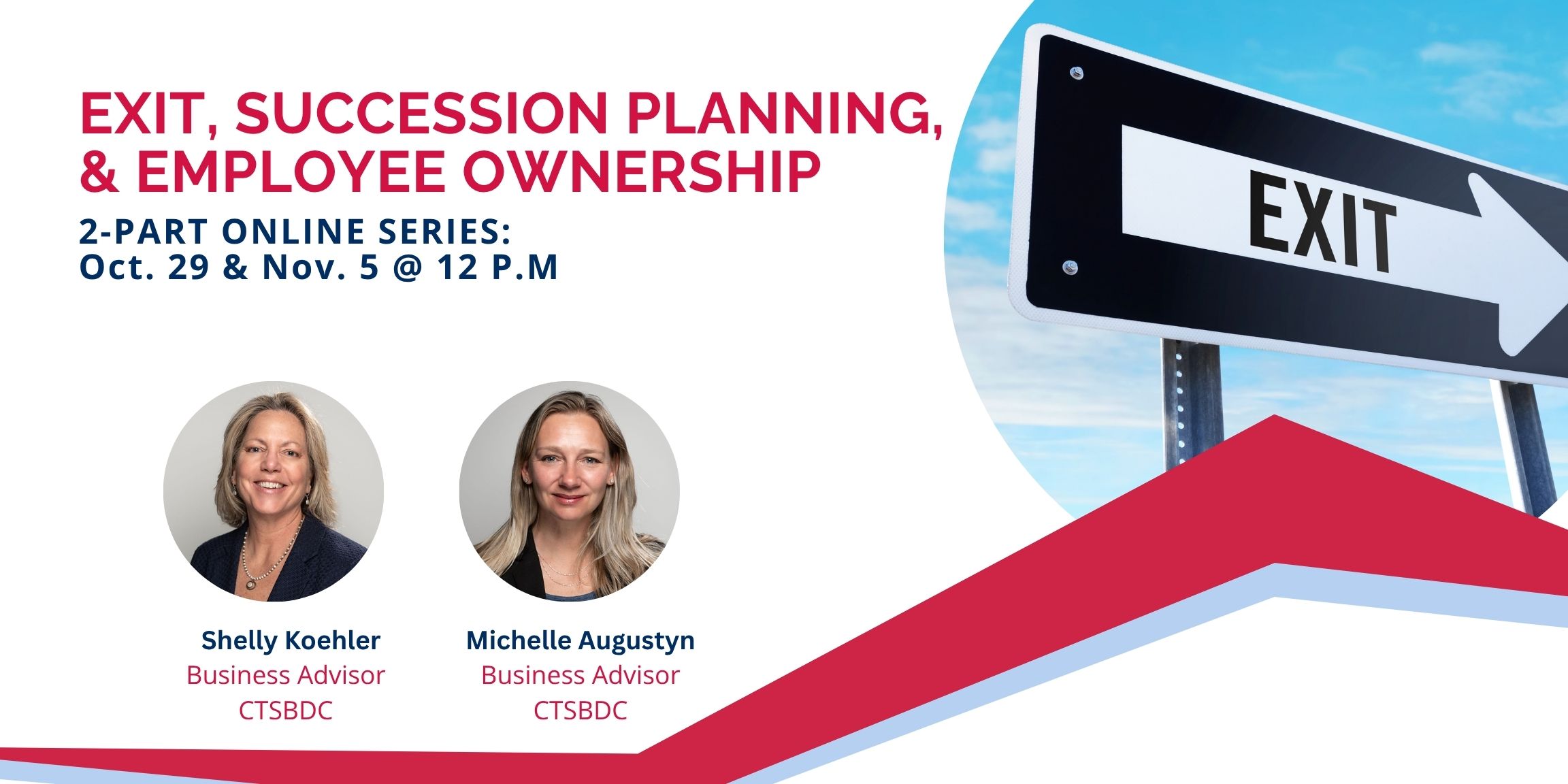 A promotional image for the Exit Planning webinar series