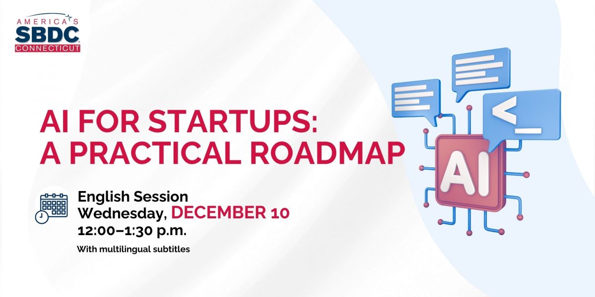 Promotional image for AI for Startups & practical roadmap