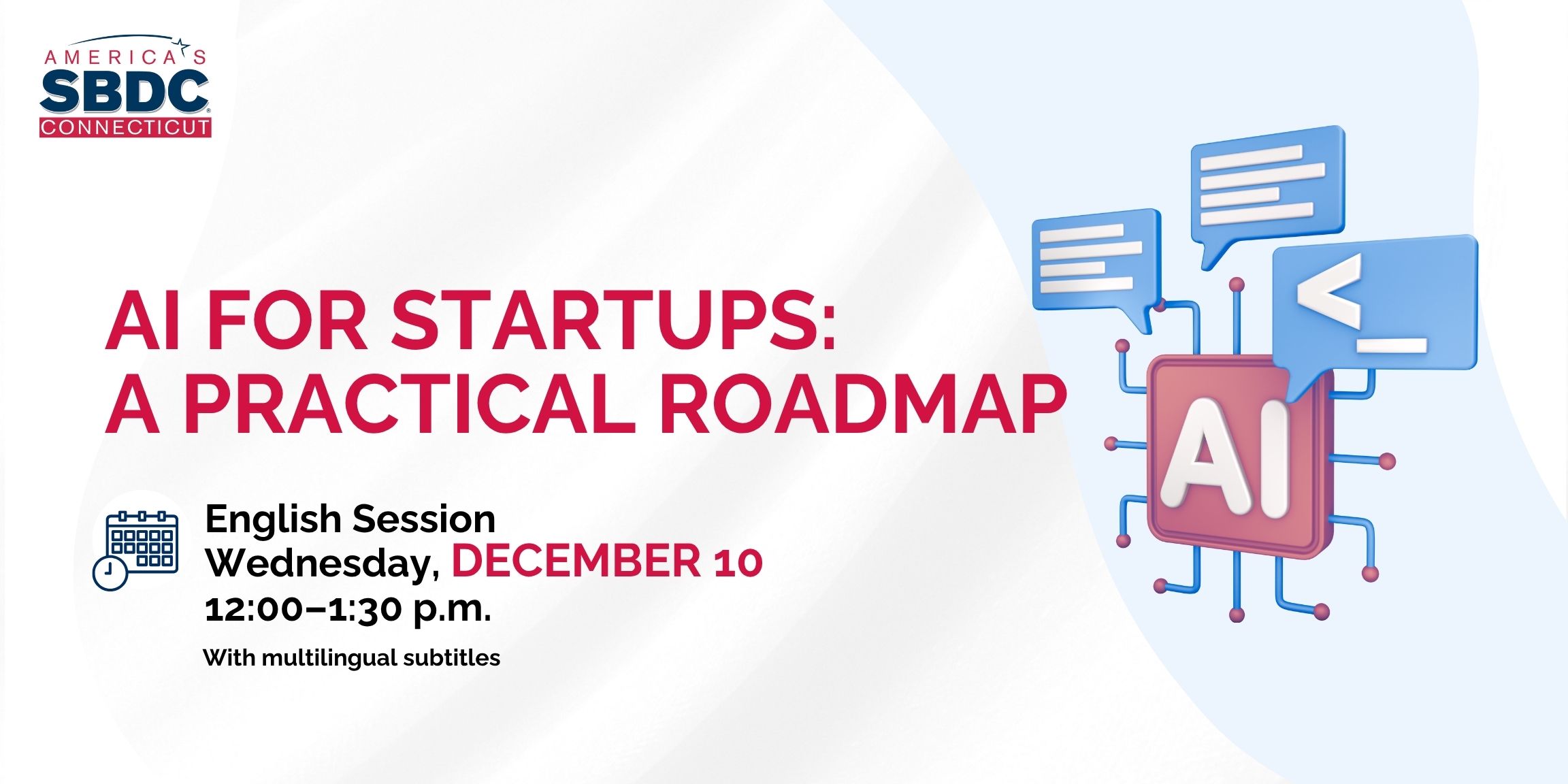 Promotional image for AI for Startups & practical roadmap