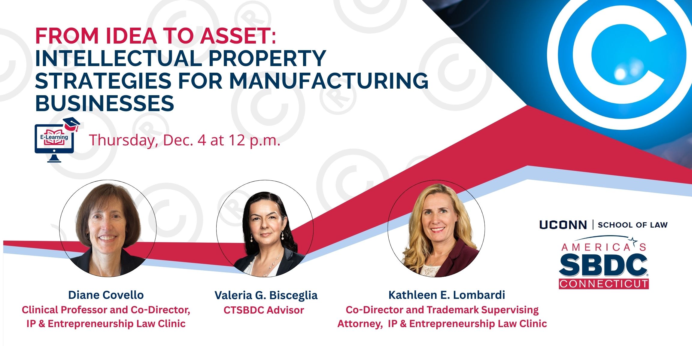 A promotional image for webinar about protecting intellectual property