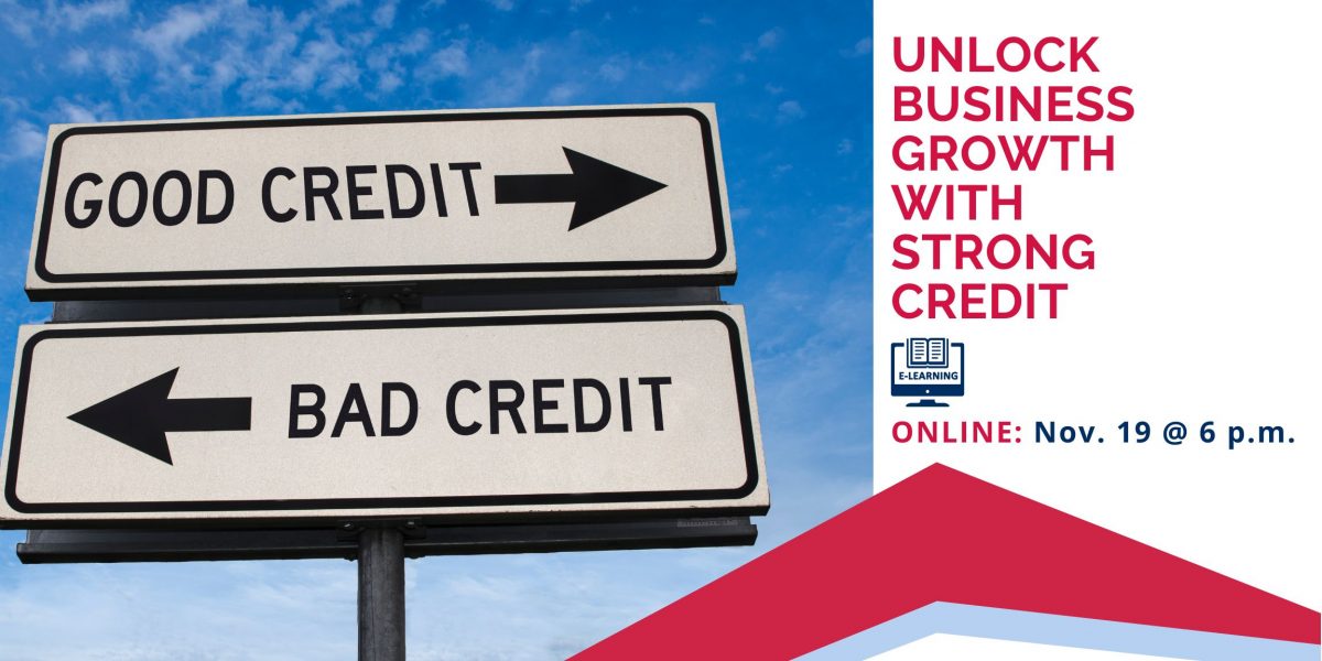 Promotional image for Unlocking Business Credit webinar