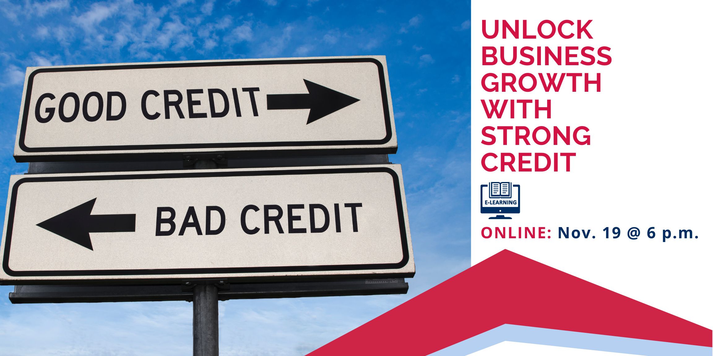 Promotional image for Unlocking Business Credit webinar