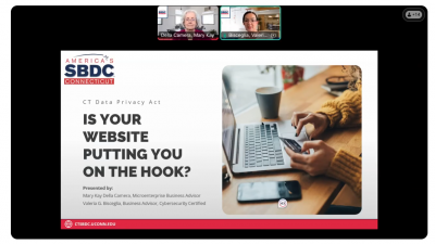 A screenshot from the beginning of a webinar about the CTSDPA changes