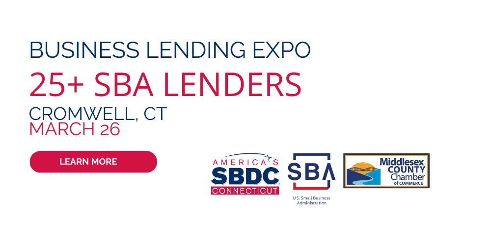 Informational image regarding Business Lending Expo in Cromwell on March 26