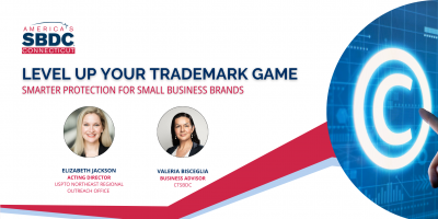 Promotional image for "level Up Your Trademark Game" webin