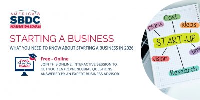 A promotional image for the Starting a Business webinar.