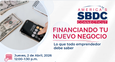 A promotional image for the April 2, 2026 webinar about Financing Your Business.
