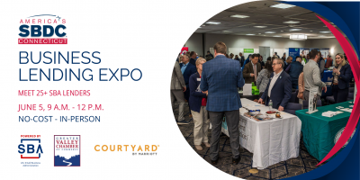 Promotional image for SBA Business Lending Expo on June 5 in Shelton