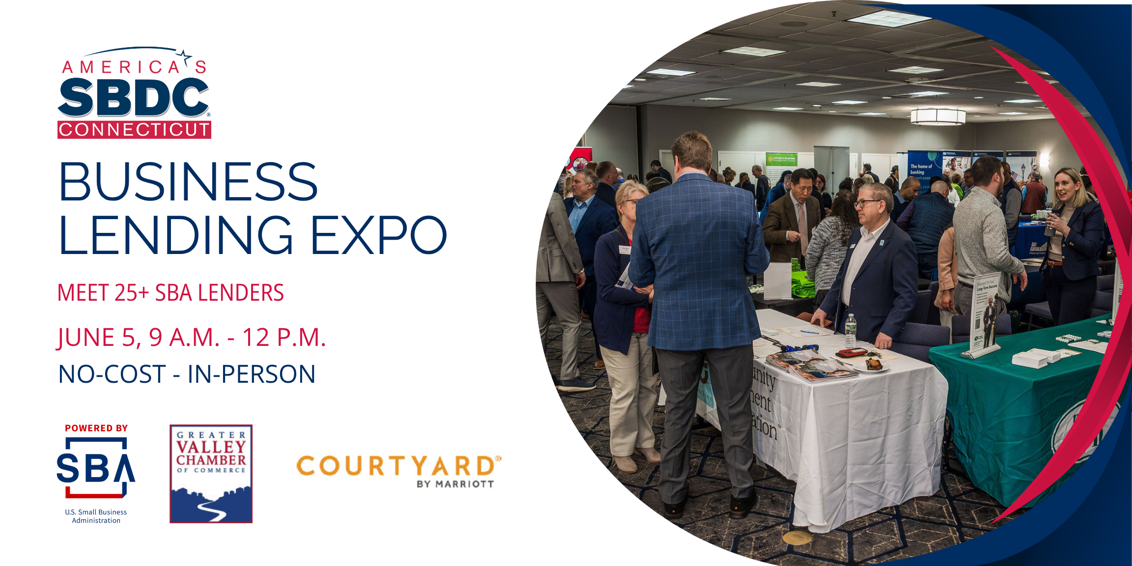 Promotional image for SBA Business Lending Expo on June 5 in Shelton
