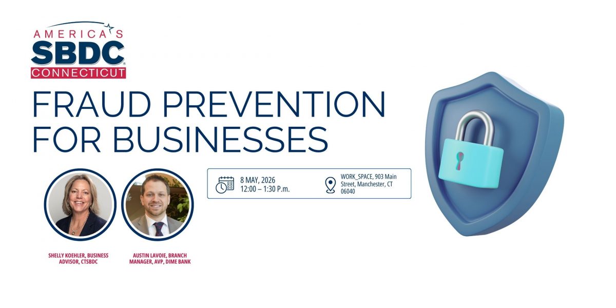 A promotional image for the "Frad Prevention for Businessess" workshop