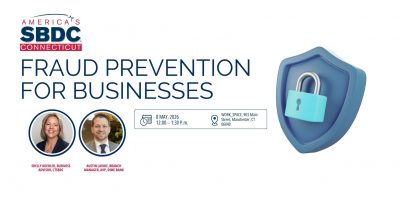 A promotional image for the "Frad Prevention for Businessess" workshop