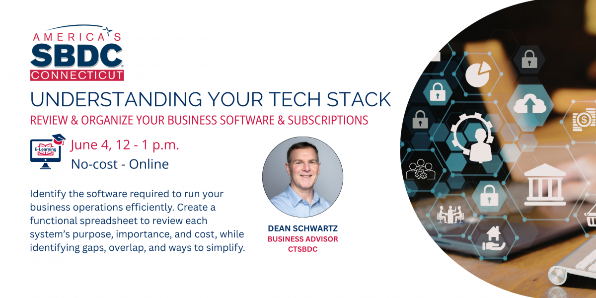 Promotional image about "understanding your tech stack" workshop