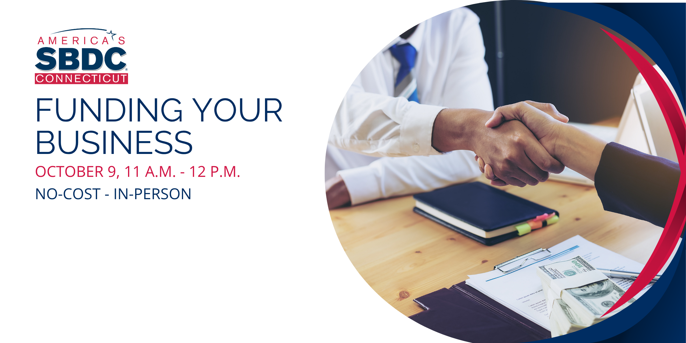 Promotional image for "Financing Your Business" workshop