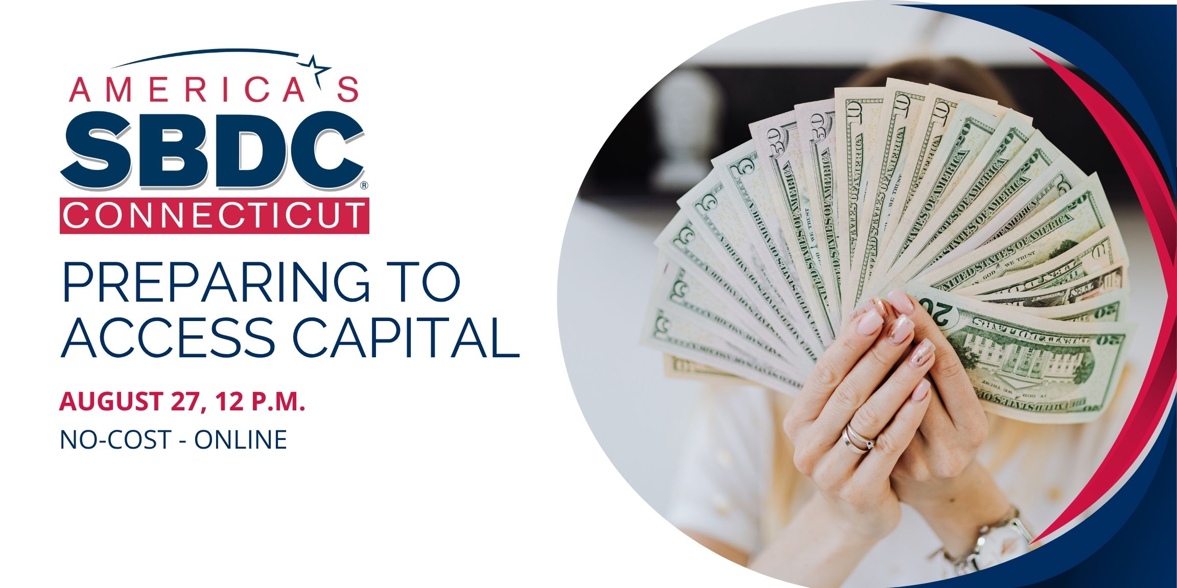 A promotional image for "Preparing to Access Capital" workshop