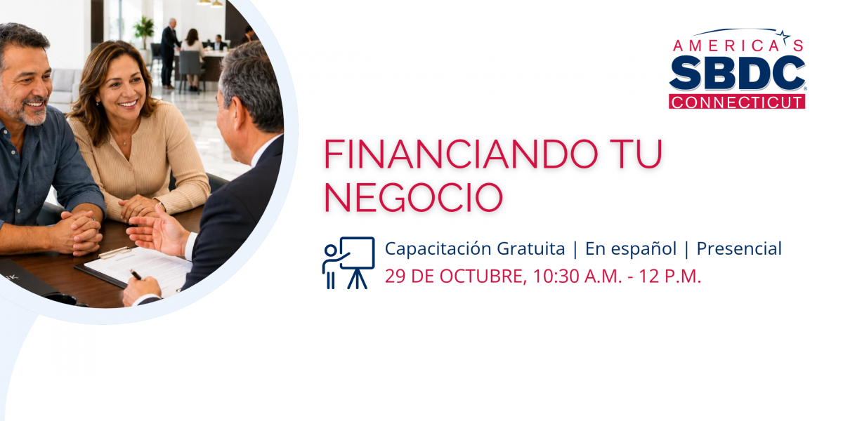 Promotional image fore "Financiando tu Negocio" workshop
