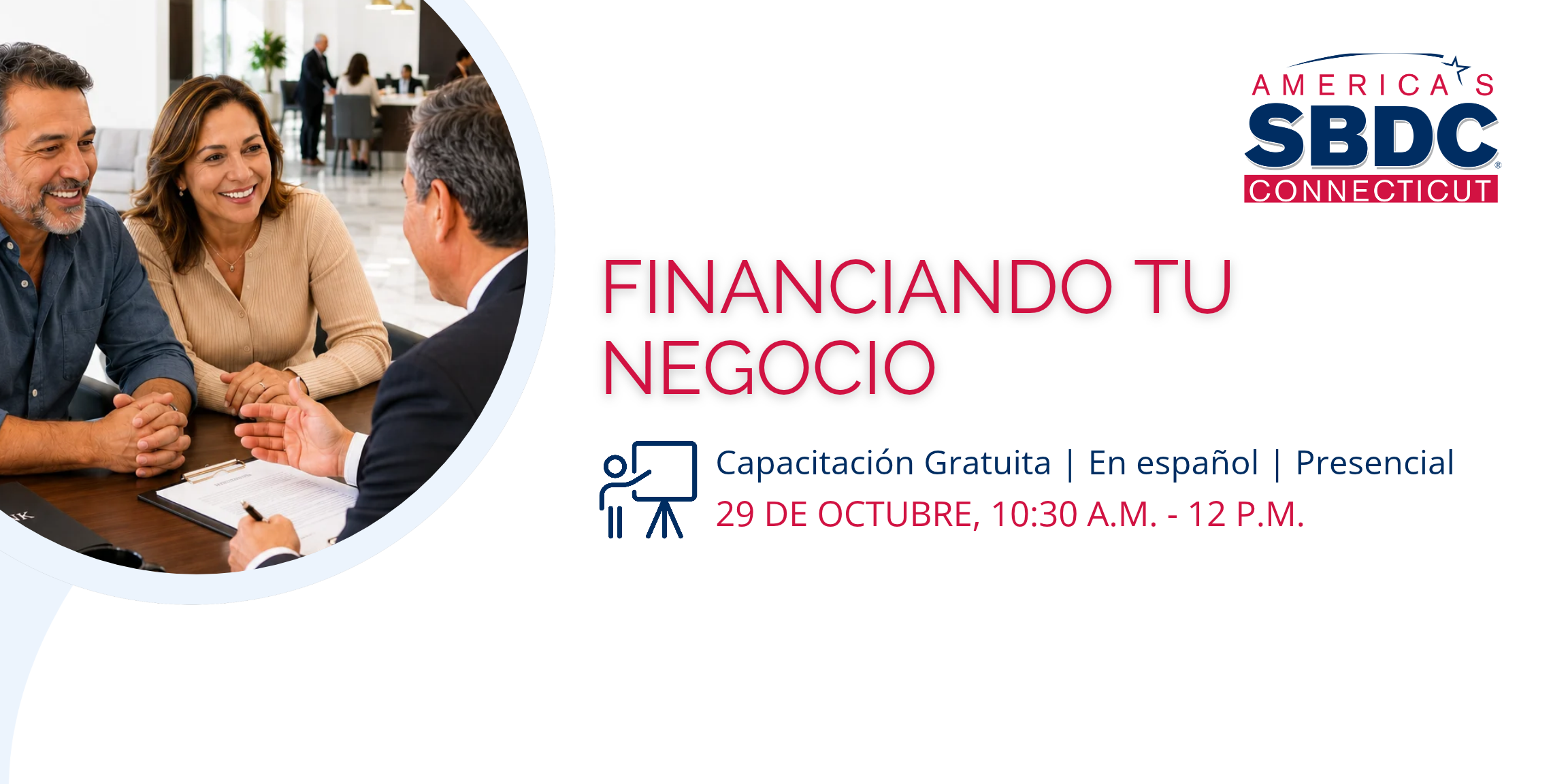 Promotional image fore "Financiando tu Negocio" workshop