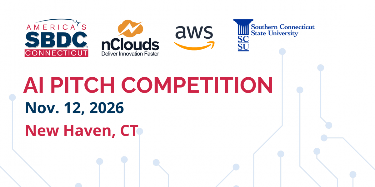 promotional Image for the AI pitch competition including sponsor logos