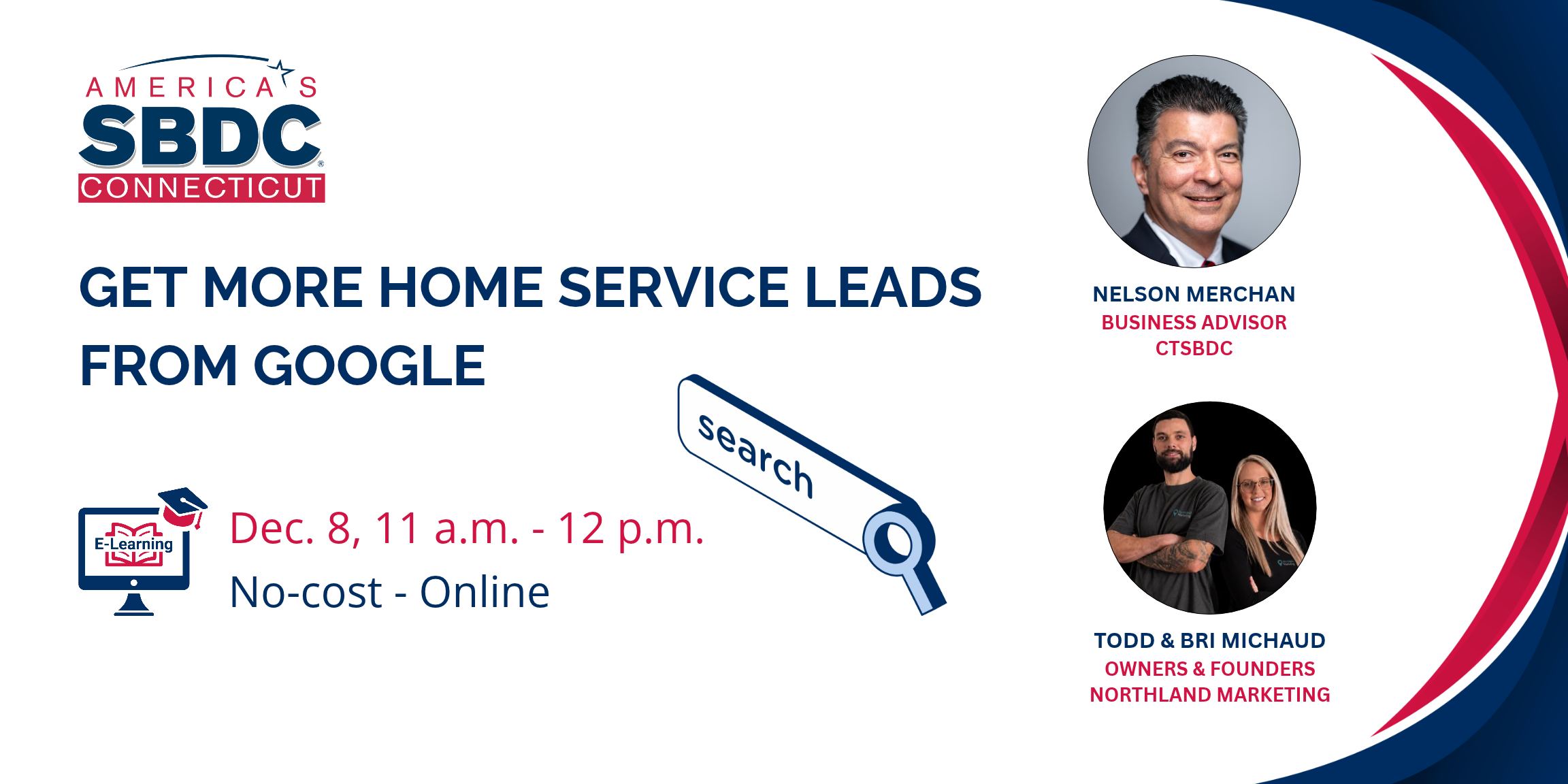A promotional image for a workshop "Get More Home Services Leads From Google"